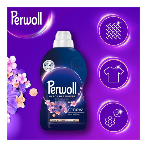 Perwoll Renew Dark Bloom Liquid for Washing Dark Fabrics 1000ml