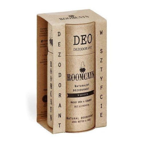 Roomcays Natural Deodorant Stick for Men in Paper Tube with Pleasant Scent 65ml
