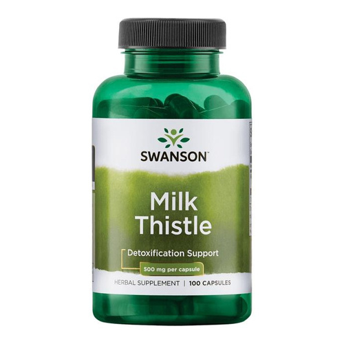 Swanson Milk Thistle 500mg for Liver Health Support 100 Capsules