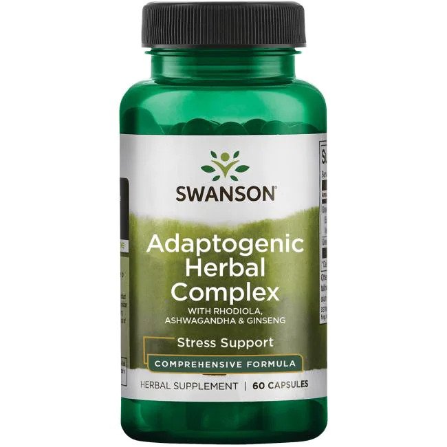 Swanson Adaptogenic Herbal Complex na Wsparcie w Okresie Stresu 60 Kapsułek