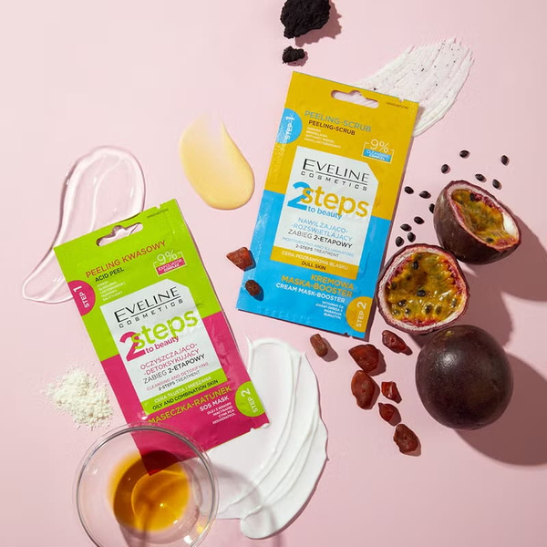 Eveline Moisturizing and Brightening 2-Step Treatment for Dry Tired Dull Skin 2x4ml