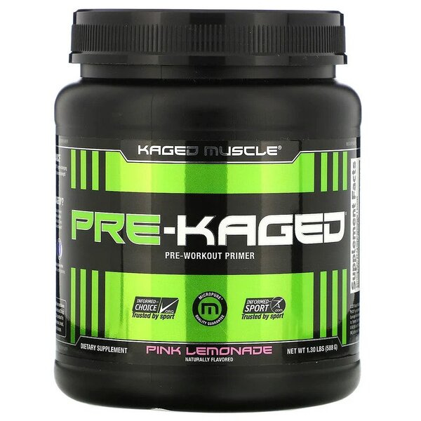 Kaged Muscle Pre-Kaged Pre-Workout for Athletes Pink Lemonade Flavour 560g
