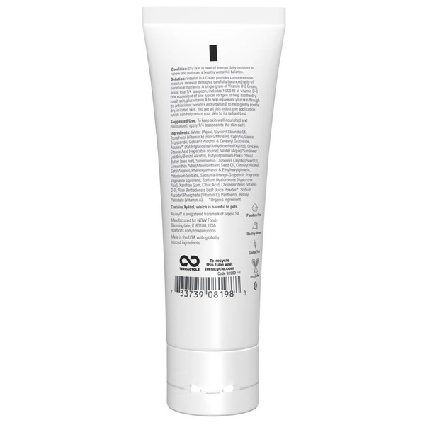 Now Foods Vitamin D-3 Cream for Dry Skin 118ml