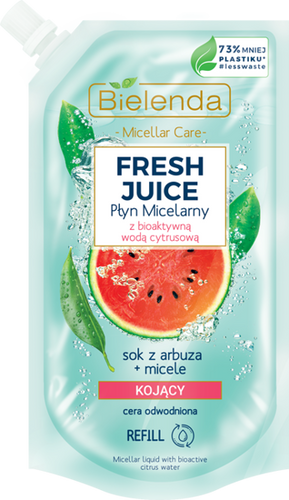 Bielenda Fresh Juice Cleansing Micellar Water with Watermelon Refill for Dehydrated Skin 500ml