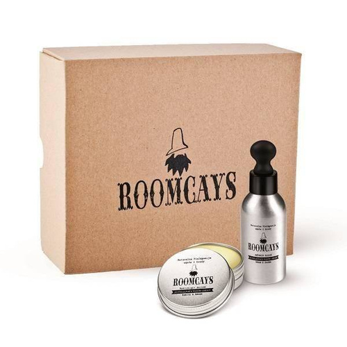 Roomcays Beard and Mustache Care Gift Set Nourishing Oil and Mustache Wax 1pcs