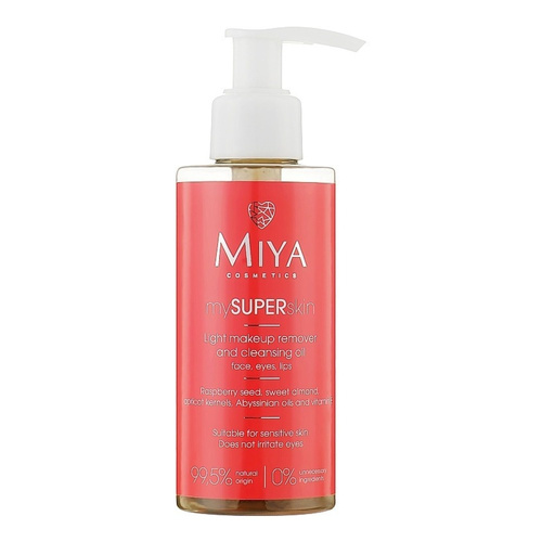 Miya mySUPERskin Lekki Olejek do Demakijażu i Oczyszczania Twarzy Oczu i Ust dla Każdego Rodzaju Cery 140ml