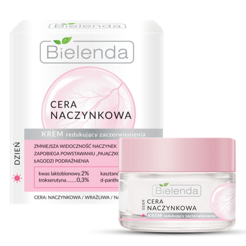 Bielenda Capillary Skin Redukujący Zaczerwienienia Krem do Skóry Wrażliwej i Naczynkowej na Dzień 50ml