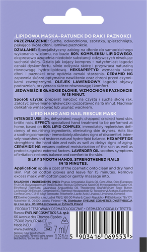 Eveline Lipid Mask-Rescue for Dry Hands and Brittle Nails 7ml