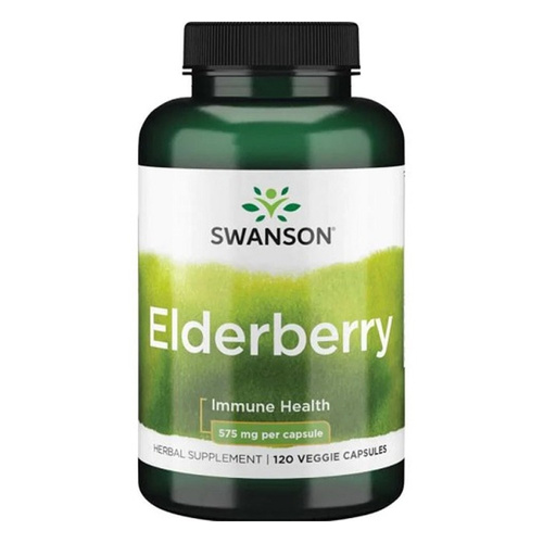 Swanson Elderberry Czarny Bez na Wsparcie Odporności 120 Kapsułek