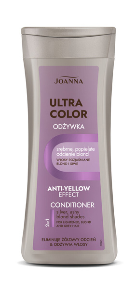 Joanna Ultra Color Odżywka Wzmacniająca Kolor Włosów Odcienie Srebrnego i Popielatego Blondu 200ml