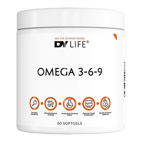 Dorian Yates DY LIFE Omega 3-6-9 60 Kapsułek Miękkich
