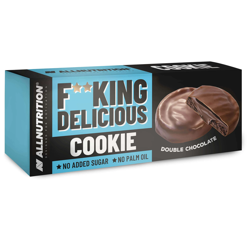 Allnutrition Fitking Delicious Cookie Double Chocolate Kruche Ciasteczka z Nadzieniem Czekoladowym 128g