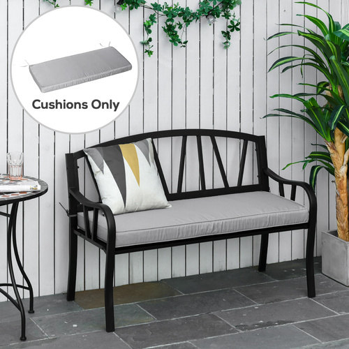 Outsunny 2 Seater Garden Bench Cushion -Light Grey