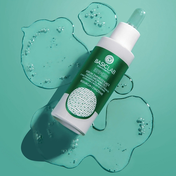 BasicLab Serum Zmniejszające Niedoskonałości z Niacynamidem 5% Redukcja i Zwężenie na Dzień i na Noc 30ml