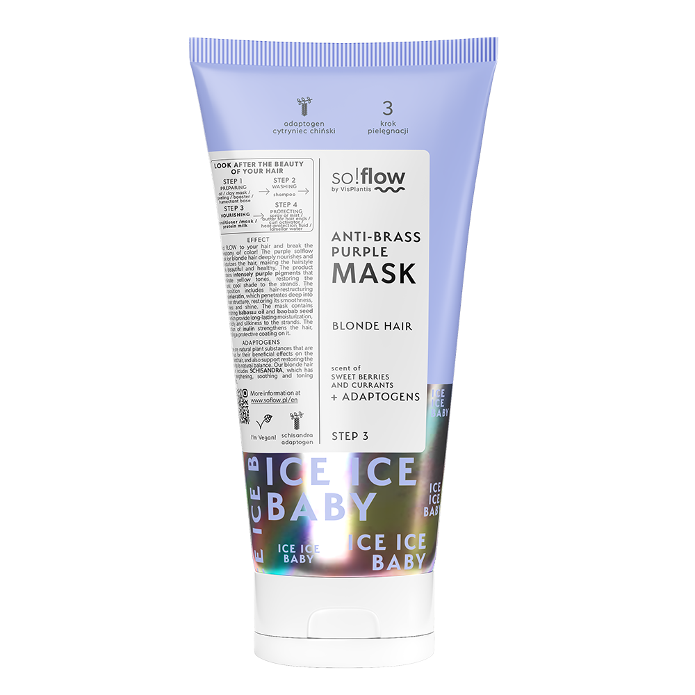 So!Flow Purple Cooling Mask for Yellow Tones on Blonde Hair 200ml