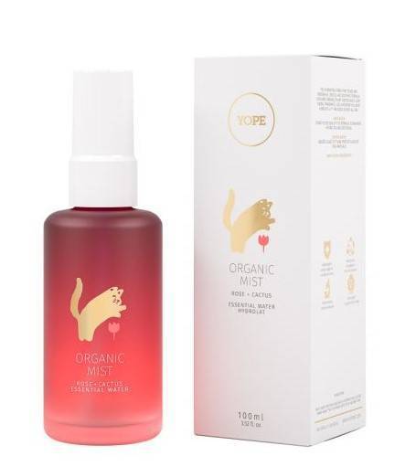Yope Hydrolat Organic Mist Moisturizing Face Hydrolate with Rose and Cactus Scent 100ml