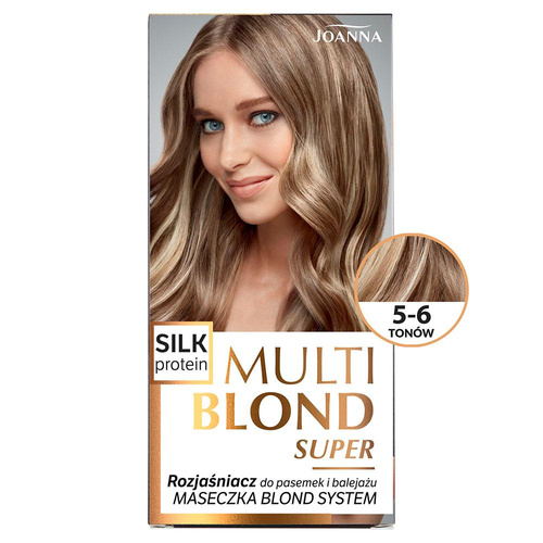 Joanna Multi Blond Rozjaśniacz do Włosów 5-6 Tonów Efekt Świetlistych Pasemek 70x25x10g