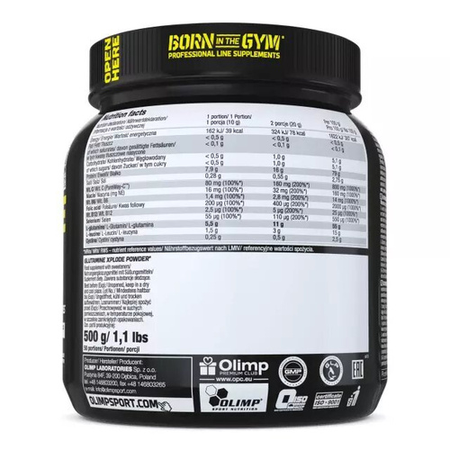 Olimp Glutamine Xplode L-Glutamina w Proszku na Regenerację Mięśni 500g