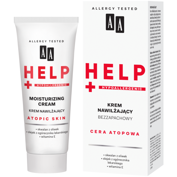 AA Help Nawilżający Krem do Cery Atopowej Suchej i Wrażliwej z Witaminą E 50ml