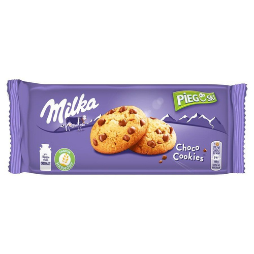 Milka Pieguski Choco Cookie Ciasteczka z Kawałkami Czekolady Mlecznej 135g