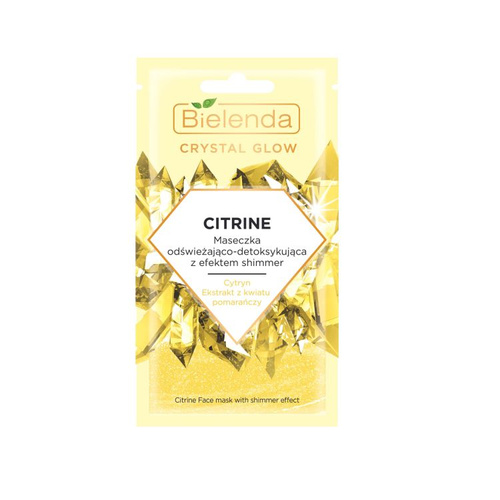 Bielenda Crystal Glow Citrine Odświeżająco-Detoksykująca Maseczka z Efektem Shimmer 8g