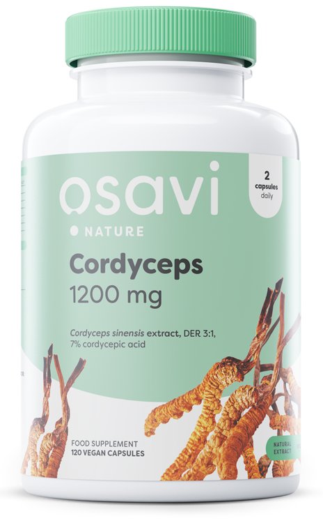 Osavi Cordyceps 1200mg containing mycelia extract 120 vegan caps