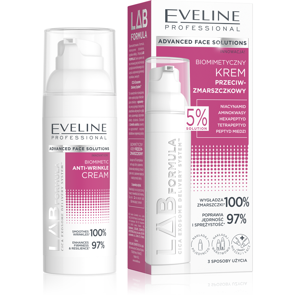 Eveline Lab Formula Biomimetyczny Krem Przeciwzmarszczkowy na Dzień i na Noc 50ml