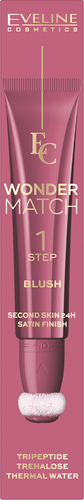 Eveline Wonder Match 1 Step Blush Ultrakremowy Wodoodpornmy Róż Nr 01 14ml