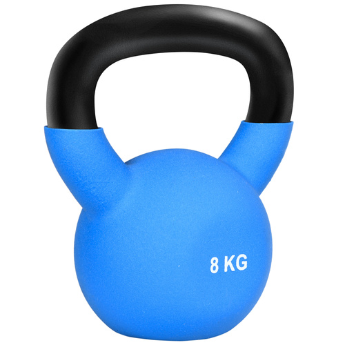 HOMCOM Kettlebell, 8kg Kettle Bell with Non-Slip Handle for Home Gym Weight Lifting and Strength Training, Blue