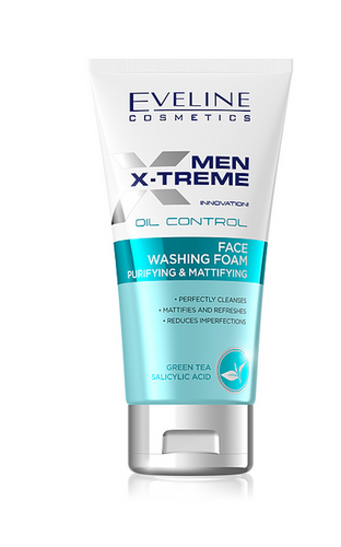 Eveline X-Treme Men Oil Control Face Washing Foam Purifying and Mattifying 150ml