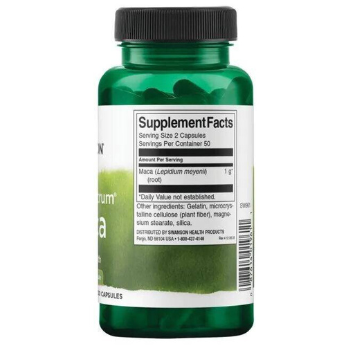 Swanson Maca 500mg for Energy and Vitality 100 Capsules