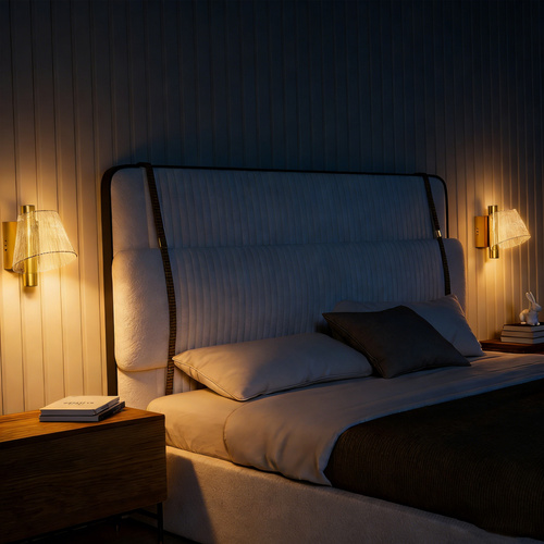 HOMCOM Led Wall Lamp 2 Pack, 5W Modern Indoor Starry Wall Light, Colour Temperature Adjustable 3000K/4000K/6500K, for Bedroom, Living Room, Hallway, Stairs, Gold Tone