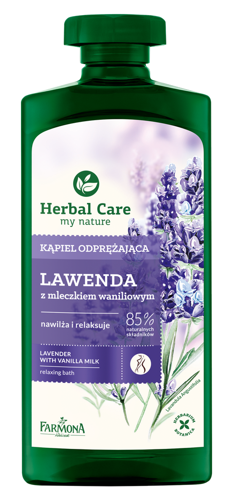Herbal Care Relaksujący Żel Olejek do Kąpieli i pod Prysznic z Ekstraktem Lawendy i Mleczkiem Waniliowym 500ml