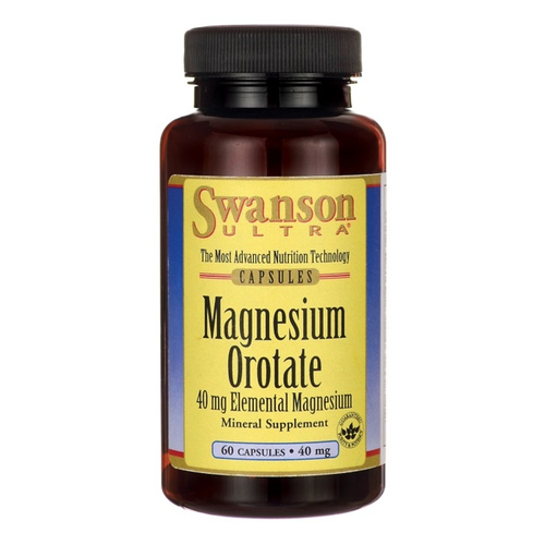 Swanson Magnesium Orotate 40mg for Heart & Muscle Support 60 Capsules