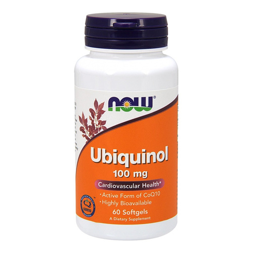 Now Foods Ubiquinol 100mg Koenzym Q10 Dodaje Energii i Wspiera Serce 60 Kapsułek