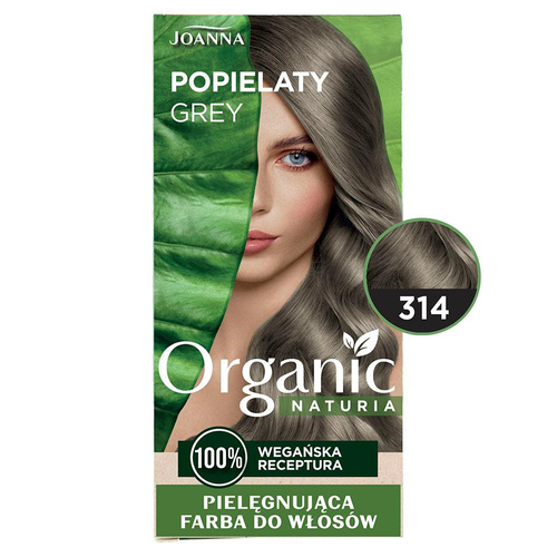 Joanna Organic Vegan Wegańska Farba do Włosów 314 Popielaty 1 szt.