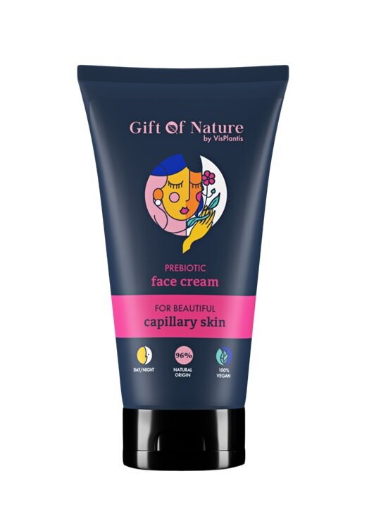 Gift of Nature Prebiotic Face Cream For Capillaries Soothes Redness Reduces 50ml