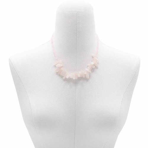 Longstone Gem Necklace - Rose Quartz