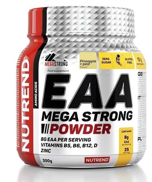 Nutrend EAA Mega Strong Powder Pineapple and Pear Essential Amino Acid Powder for Hydration and Muscle Function 300g