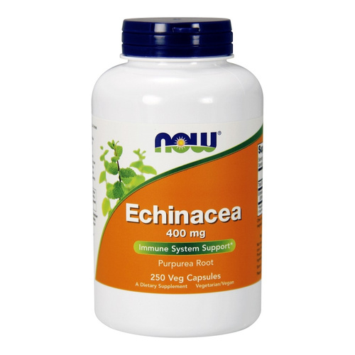 NOW Foods Echinacea 400mg For Immune Support 250 Vcaps