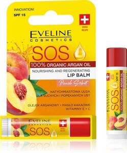 Eveline SOS Odżywczy Regenerujący Balsam do Ust Brzoskwinia SPF15