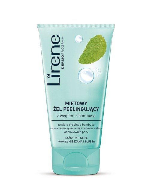 LIRENE Miętowy żel peelingujący z węglem z bambusa 150 ml