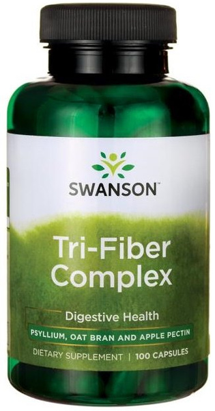Swanson Tri-Fiber Complex Błonnik Pokarmowy na Trawienie 100 Kapsułek