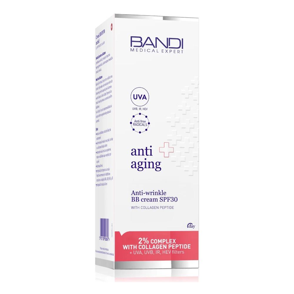 Bandi Medical Expert Krem BB SPF30 Przeciwzmarszczkowy z Peptydem Kolagenowym 50ml