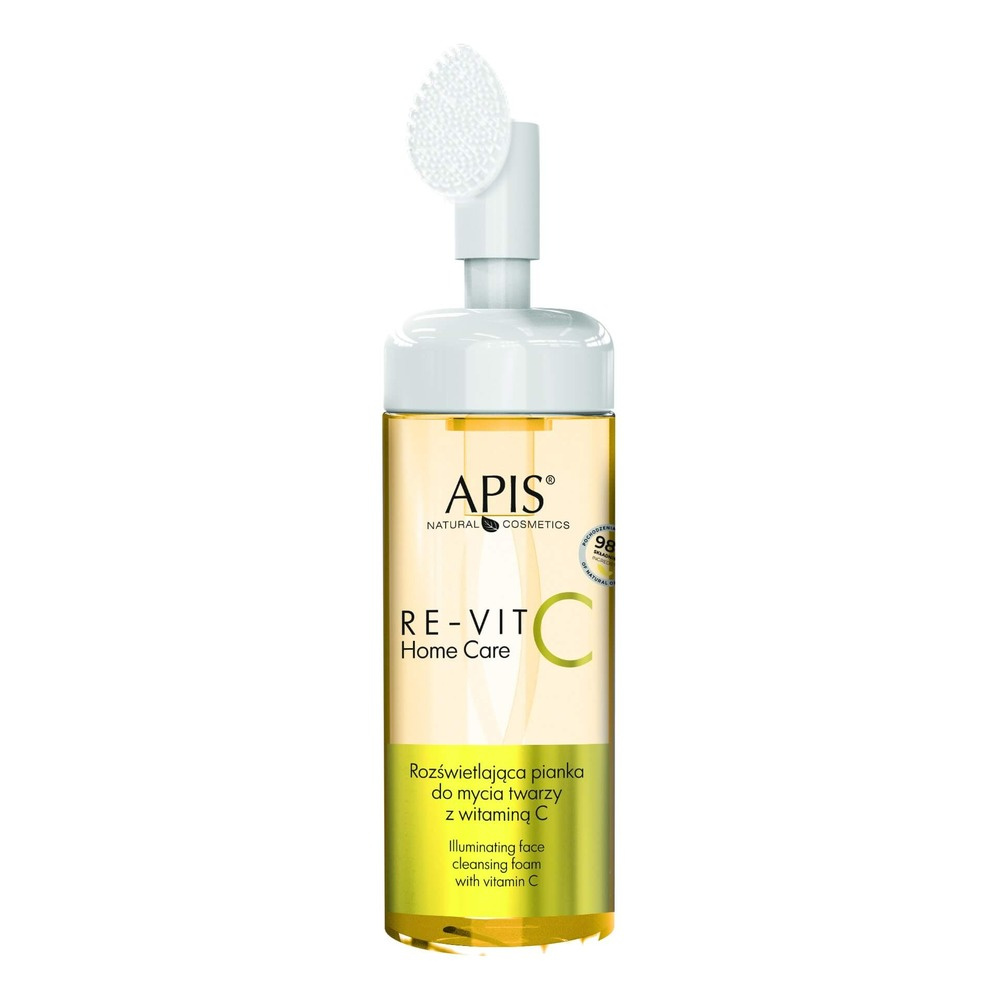 Apis Re-Vit C Rozświetlająca Pianka do Mycia Twarzy z Witaminą C dla Skóry Szarej z Przebarwieniami 150ml