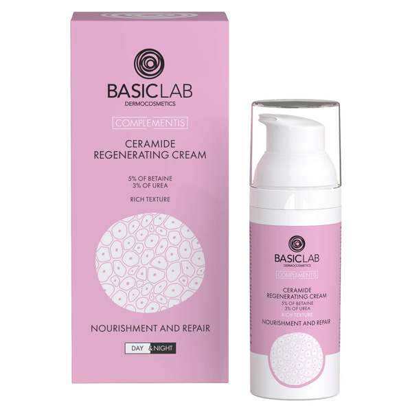 BasicLab Regenerujący Krem z Ceramidami 5% Betainą i 3% Mocznikiem 50ml