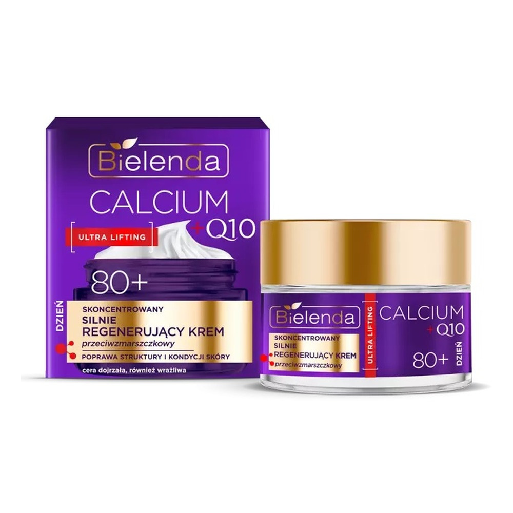 Bielenda Calcium + Q10 Regenerujący Krem Przeciwzmarszczkowy 80+ na Dzień 50ml Best Before 31.10.26
