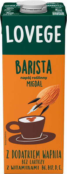 Sante Lovege Barista Napój Roślinny Migdał 1l Best Before 17.02.26