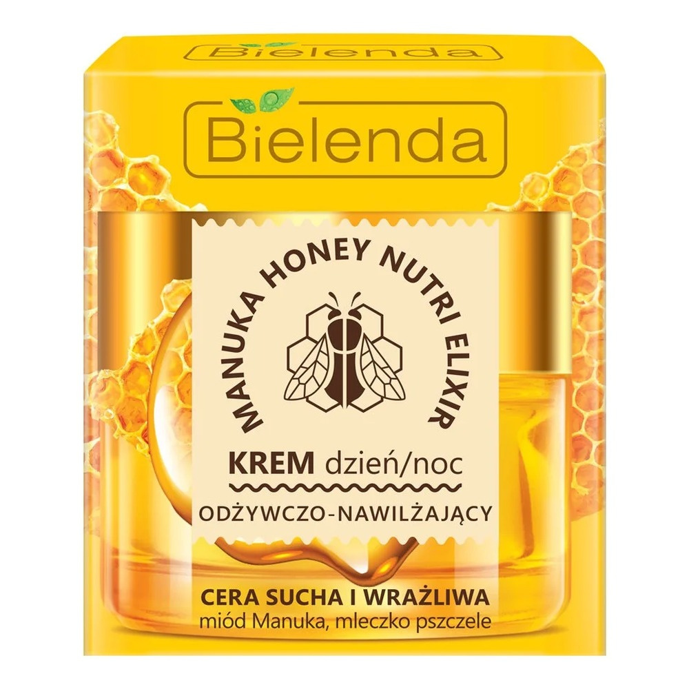 Bielenda Manuka Honey Nutri Elixir Odżywczy i Nawilżający Krem na Dzień i na Noc do Cery Suchej i Wrażliwej  50ml