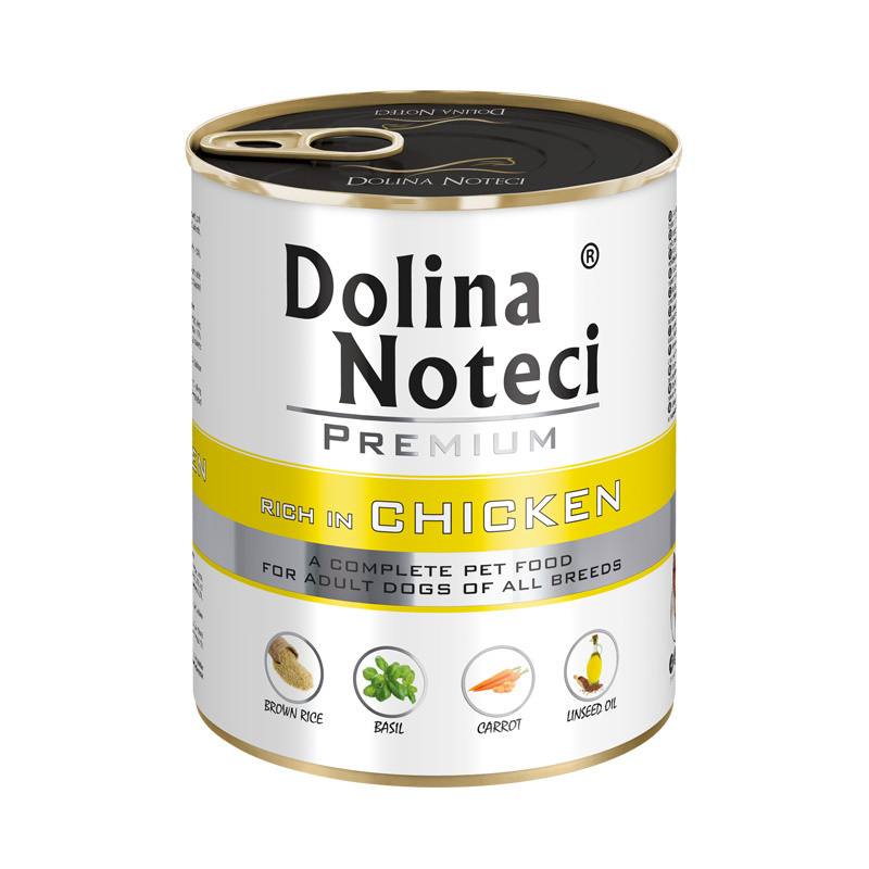 Dolina Noteci Premium Mokra Karma z kurczakiem dla Dorosłych Psów Wszystkich Ras 800g